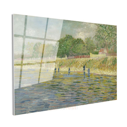 Vincent van Gogh - Seine Nehri Kıyısında Balıkçılar Cam Tablo