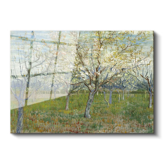 Vincent van Gogh - Çiçek Açan Meyve Bahçesi Cam Tablo