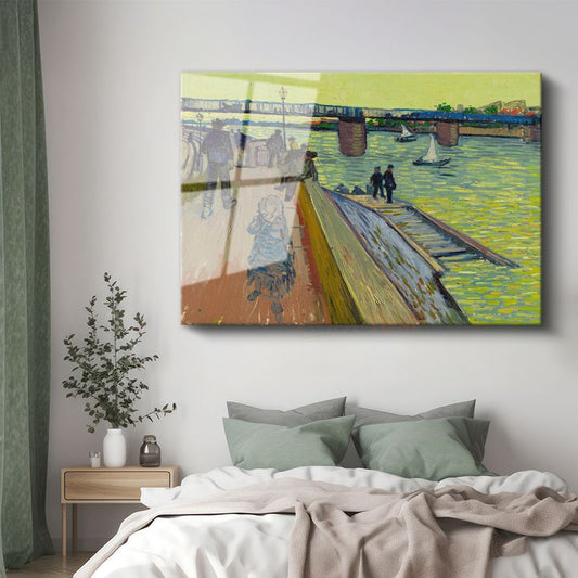Vincent Van Gogh - Trinquetaille Köprüsü Cam Tablo