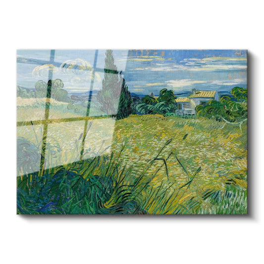 Vincent Van Gogh - Buğday Tarlası ve Servi Cam Tablo