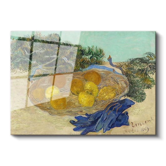 Vincent Van Gogh - Meyve Sepeti Cam Tablo