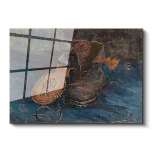 Vincent van Gogh - Bir Çift Ayakkabı Cam Tablo