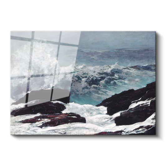 Winslow Homer - Kayalık Sahil Cam Tablo