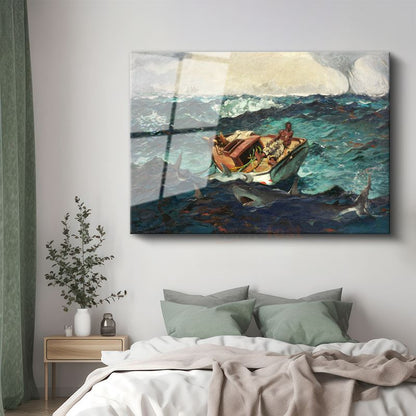 Winslow Homer - Körfez Akıntısı Cam Tablo