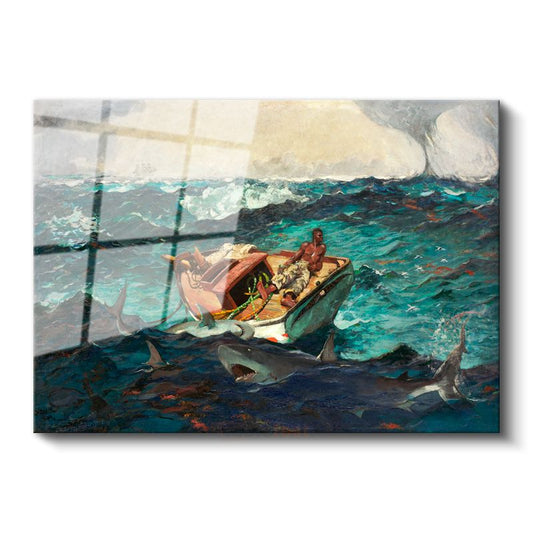 Winslow Homer - Körfez Akıntısı Cam Tablo