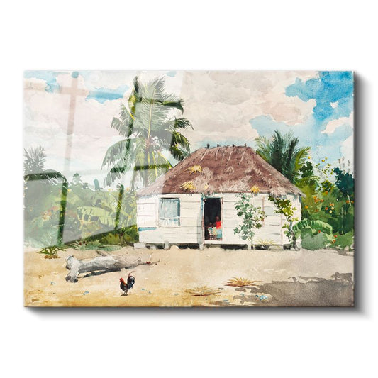 Winslow Homer - Native Hut Bahamas Cam Tablo