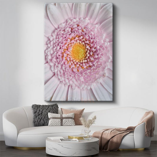 Pembe Gerbera - Makro Çekim Çiçek Detayları Kanvas Tablo