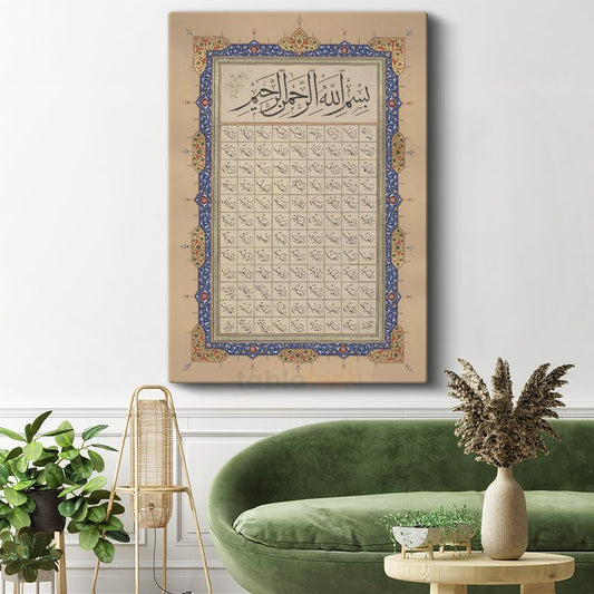 Besmele - Rahman ve Rahim Olan Allah'ın Adıyla Kanvas Tablo