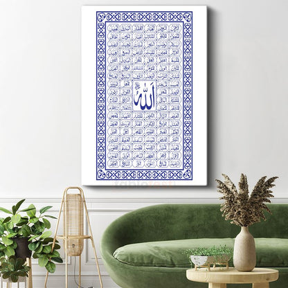 Esma-ül Hüsna - Allah'ın 99 İsmi Kanvas Tablo