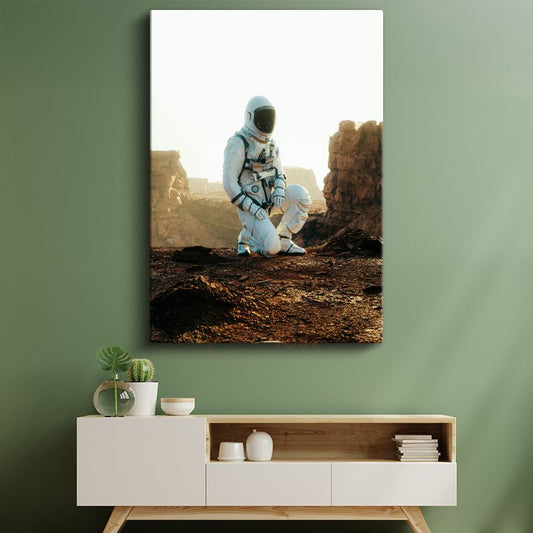 Astronot - Mars Keşif Yolculuğu Kanvas Tablo
