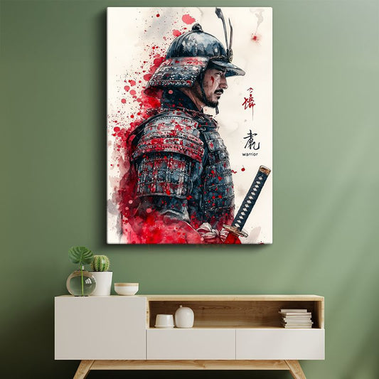 Samuray Savaşçısı - Geleneksel Japon Zırhı Kanvas Tablo