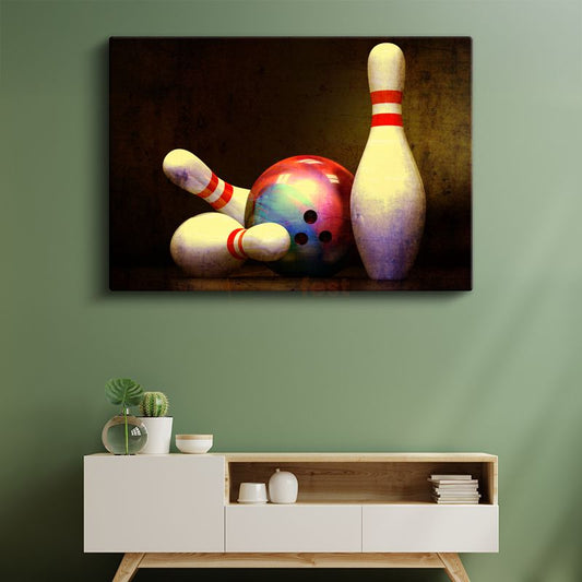 Bowling - Nostaljik Oyun Zamanı Kanvas Tablo