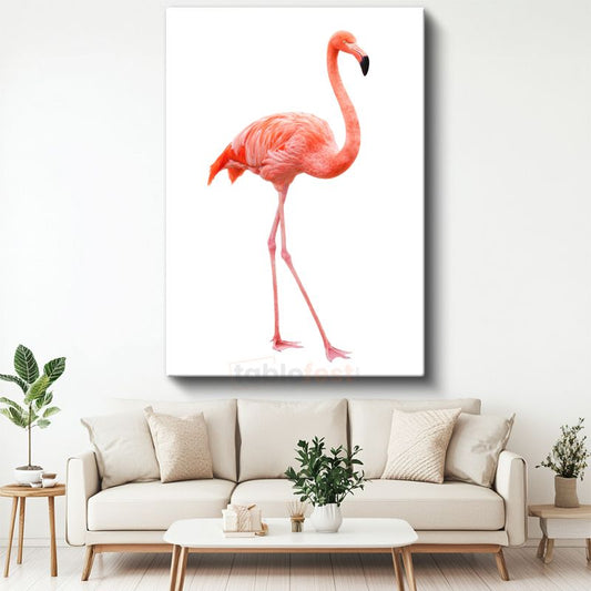 Flamingo - Zarif Duruşlu Pembe Güzellik Kanvas Tablo
