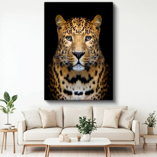 Leopar Portresi - Derin Bakışlı Yırtıcı Kanvas Tablo