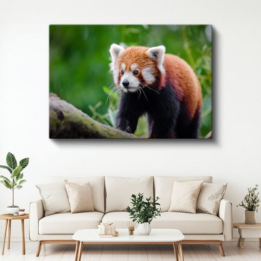 Kızıl Panda - Meraklı Bakışların Cazibesi Kanvas Tablo