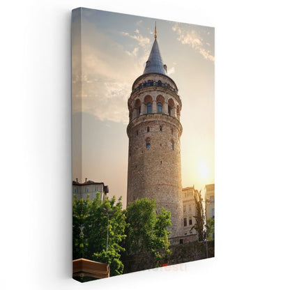 Galata Kulesi - Tarihi İstanbul Silueti Kanvas Tablo