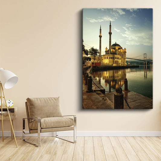 Ortaköy Camii - Boğaz Kıyısında Kanvas Tablo