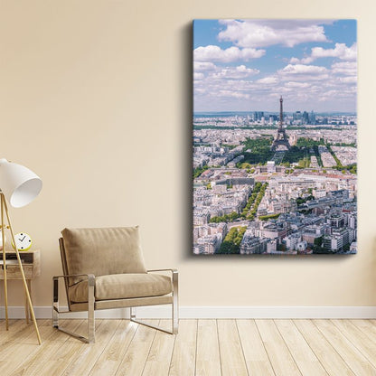 Paris Manzarası - Kuşbakışı Şehir Kanvas Tablo