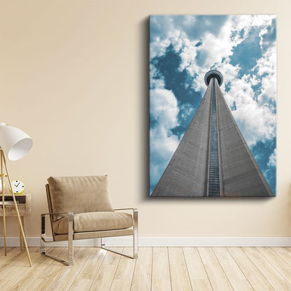 CN Tower - Bulutlar Arasında Kanvas Tablo