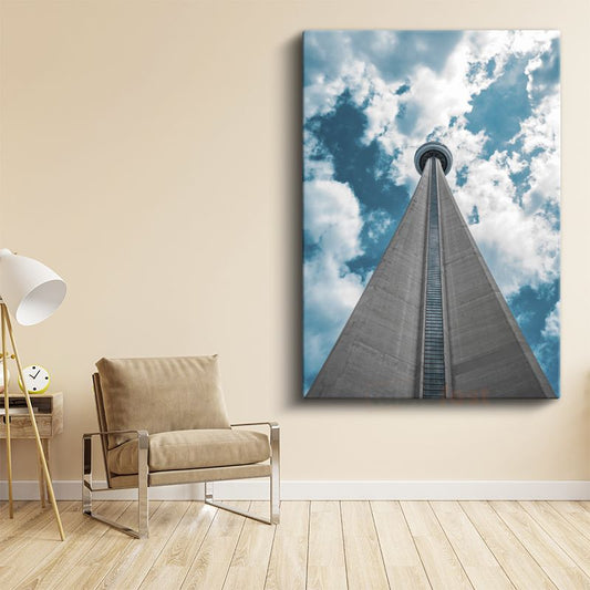 CN Tower - Bulutlar Arasında Kanvas Tablo