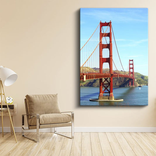 Golden Gate Köprüsü - İkonik Kırmızı Kanvas Tablo
