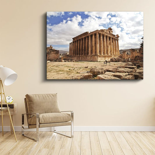 Baalbek Tapınağı - Antik Çağın Taş Sütunları Kanvas Tablo