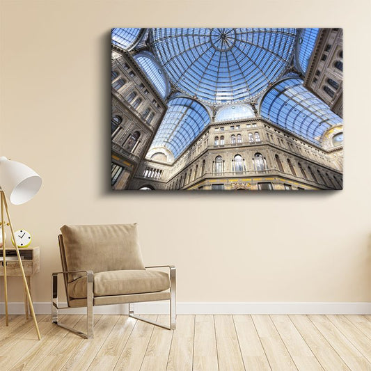 Milano Galerisi - Cam Kubbe Mimarisi Kanvas Tablo