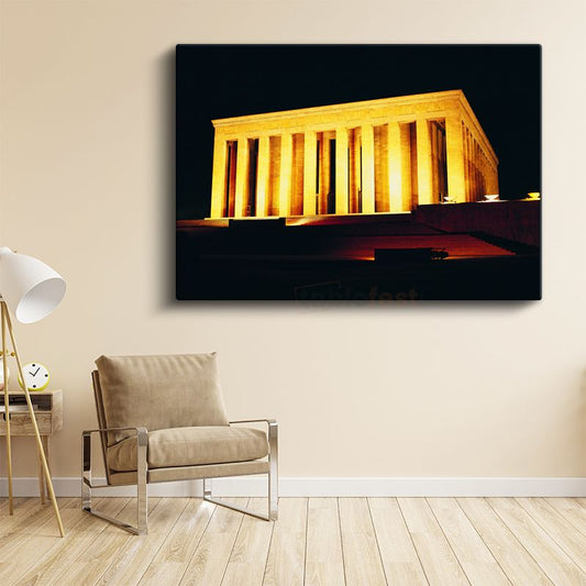 Anıtkabir - Gece Aydınlatması Kanvas Tablo