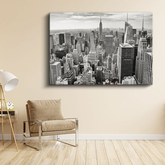 Manhattan Panoraması - Empire State Manzarası Kanvas Tablo