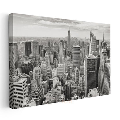 Manhattan Panoraması - Empire State Manzarası Kanvas Tablo