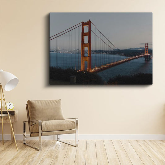 Golden Gate Köprüsü - Akşam Manzarası Kanvas Tablo