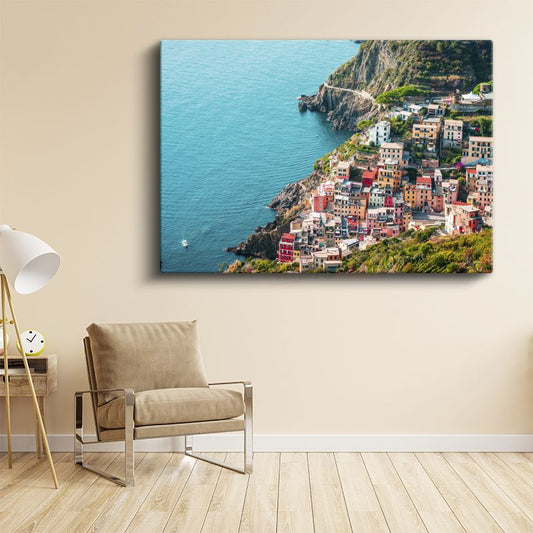 Cinque Terre - İtalyan Sahil Kasabası Kanvas Tablo