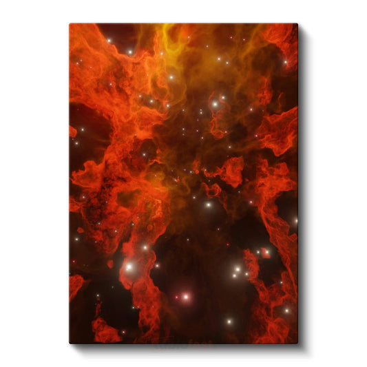 Kozmik Nebula - Kızıl Yıldız Tozları ve Uzayın Derinlikleri Kanvas Tablo
