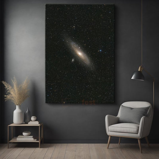 Andromeda - Yıldızlar Arasında Parlayan Galaksi Kanvas Tablo