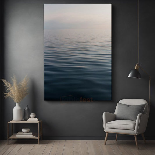 Sonsuz Deniz - Minimalist Huzur ve Sakinlik Kanvas Tablo