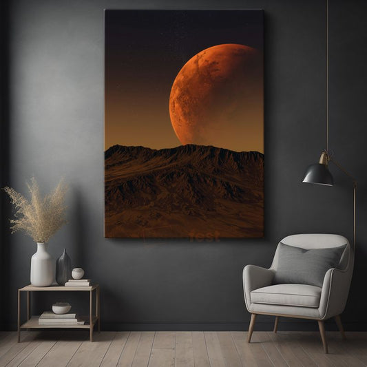 Mars Manzarası - Kızıl Gezegenin Gizemli Yüzeyi Kanvas Tablo