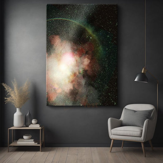 Kozmik Nebula - Renkli Uzay Bulutu Kanvas Tablo