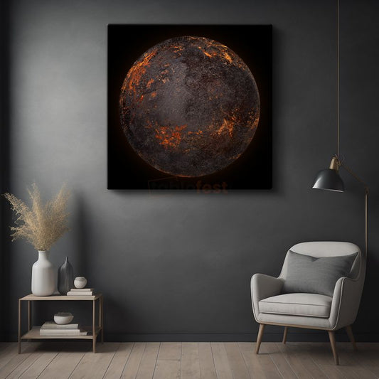 Ateş Gezegeni - Magmatik Yüzey Kanvas Tablo