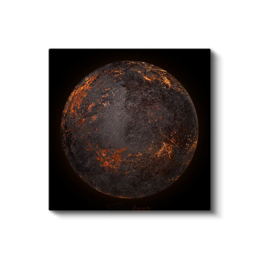 Ateş Gezegeni - Magmatik Yüzey Kanvas Tablo