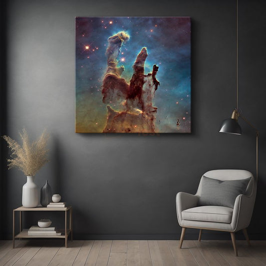 Yaratılış Sütunları - Kozmik Nebula Kanvas Tablo