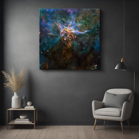 Mistik Nebula - Renkli Kozmik Bulutlar Kanvas Tablo