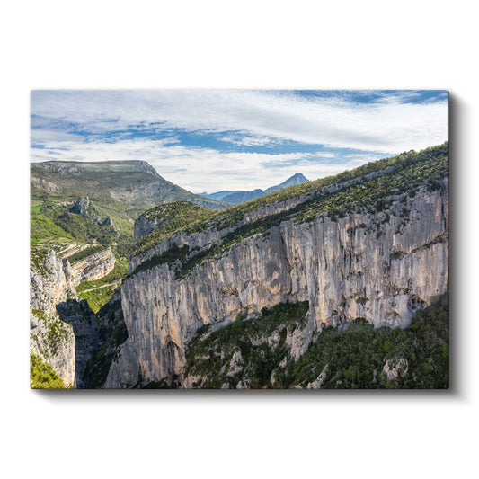 Kanyon Manzarası - Heybetli Kayalıklar ve Yeşil Vadiler Kanvas Tablo
