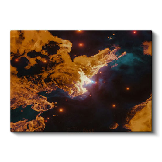 Kozmik Ateş - Uzayın Derinliklerinde Parlayan Nebula Kanvas Tablo