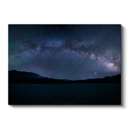 Samanyolu - Dağlar Üzerinde Yıldızlı Gece Gökyüzü Kanvas Tablo