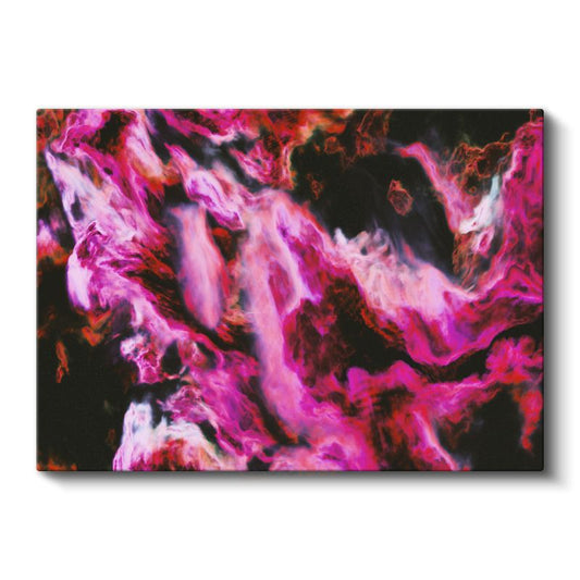 Kozmik Enerji - Pembe Mor Soyut Akışkan Sanat Kanvas Tablo