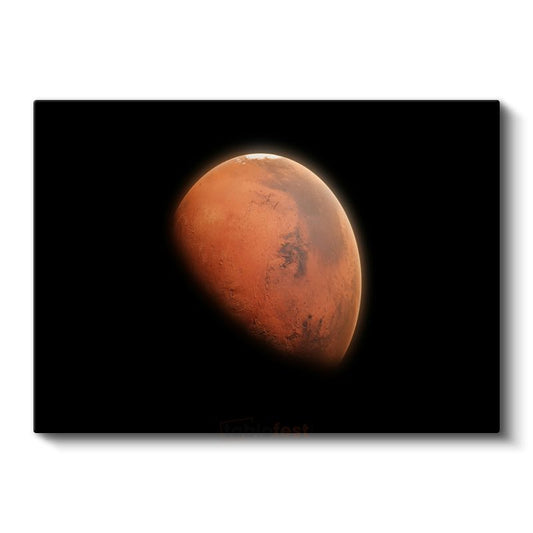 Kızıl Mars - Uzaydan Görünüm Kanvas Tablo