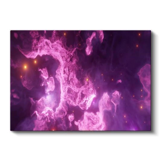 Kozmik Nebula - Mor Galaksi Işıltısı Kanvas Tablo