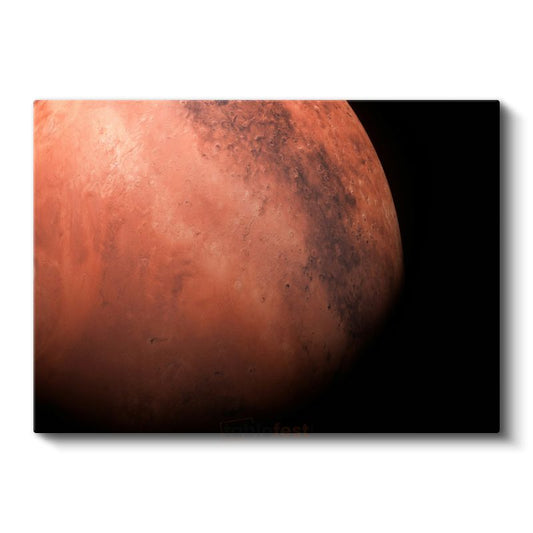 Mars Gezegeni - Kızıl Gezegenin Etkileyici Yüzey Detayları Kanvas Tablo