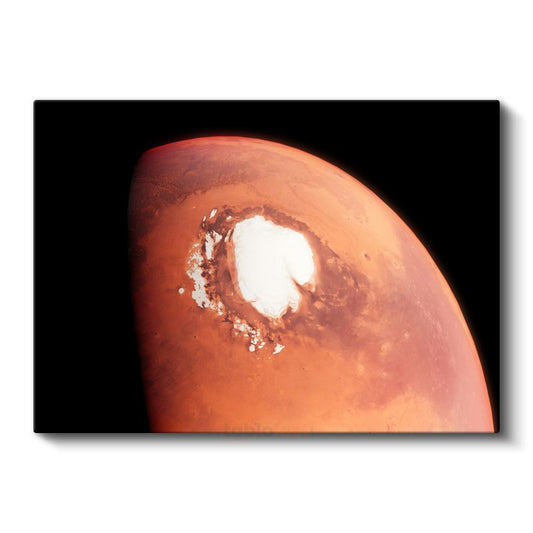 Olympus Mons - Mars'ın Buzla Kaplı Muhteşem Krater Manzarası Kanvas Tablo