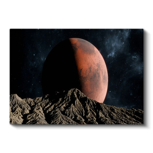 Mars Manzarası - Kızıl Gezegen Yükselişi Kanvas Tablo
